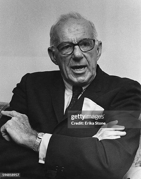 American pediatrician Doctor Benjamin Spock , circa 1980.