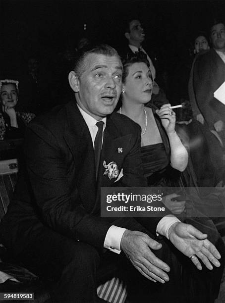 American actor Clark Gable at a rally for Republican presidential candidate Dwight D. Eisenhower, 1952.