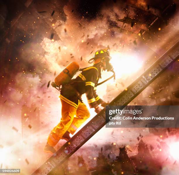 Fireman Ladder Racing Firefighter Ladder Photos and Premium High Res Pictures - Getty Images