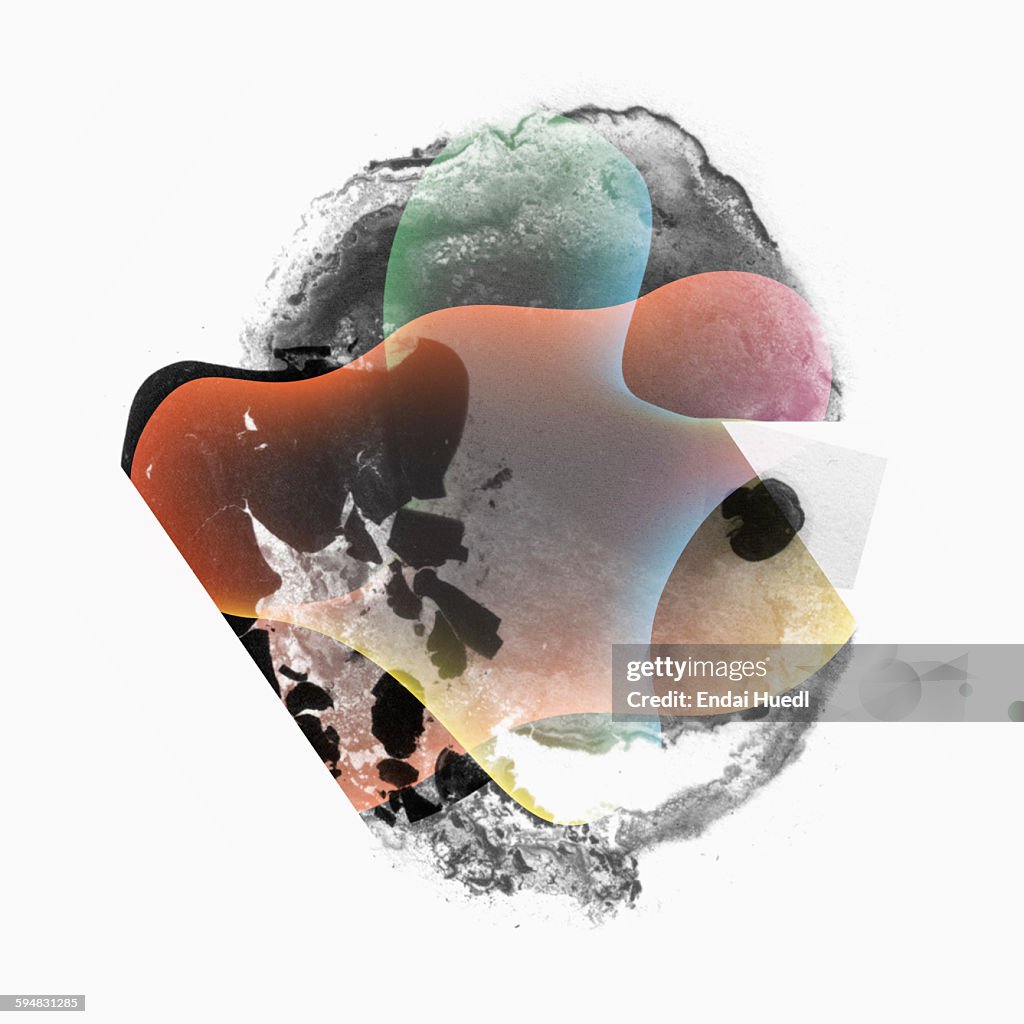Illustrative abstract image against white background