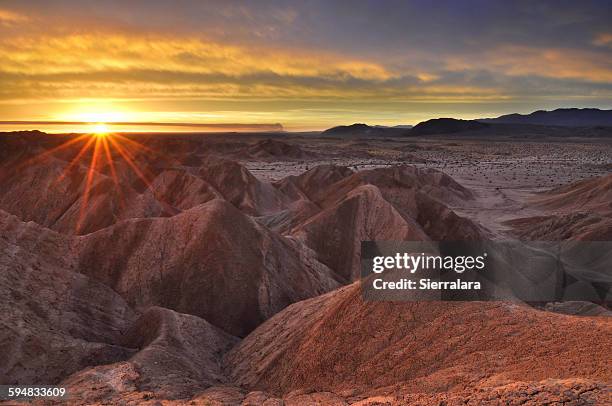 anza-borrego state park at sunrise, california, usa - anza borrego wüstenpark stock-fotos und bilder