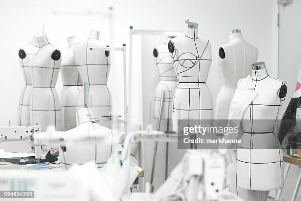 mannequins in a studio, seoul, south korea - sewing machine stock-fotos und bilder