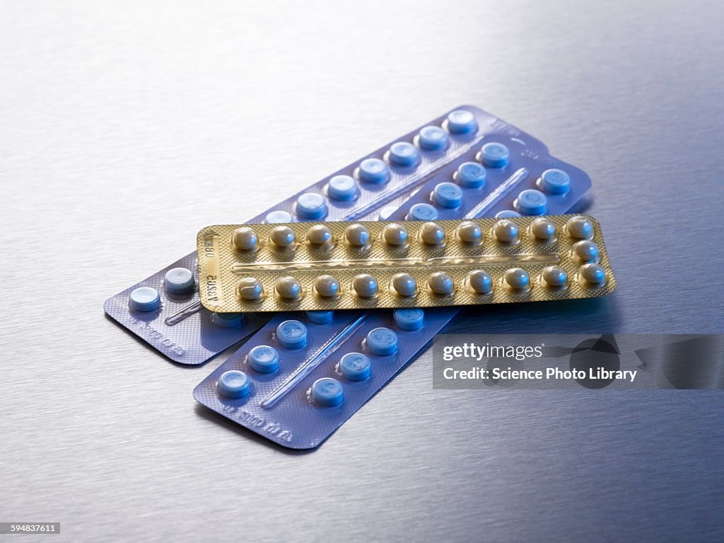 Contraceptive pills in blister packs