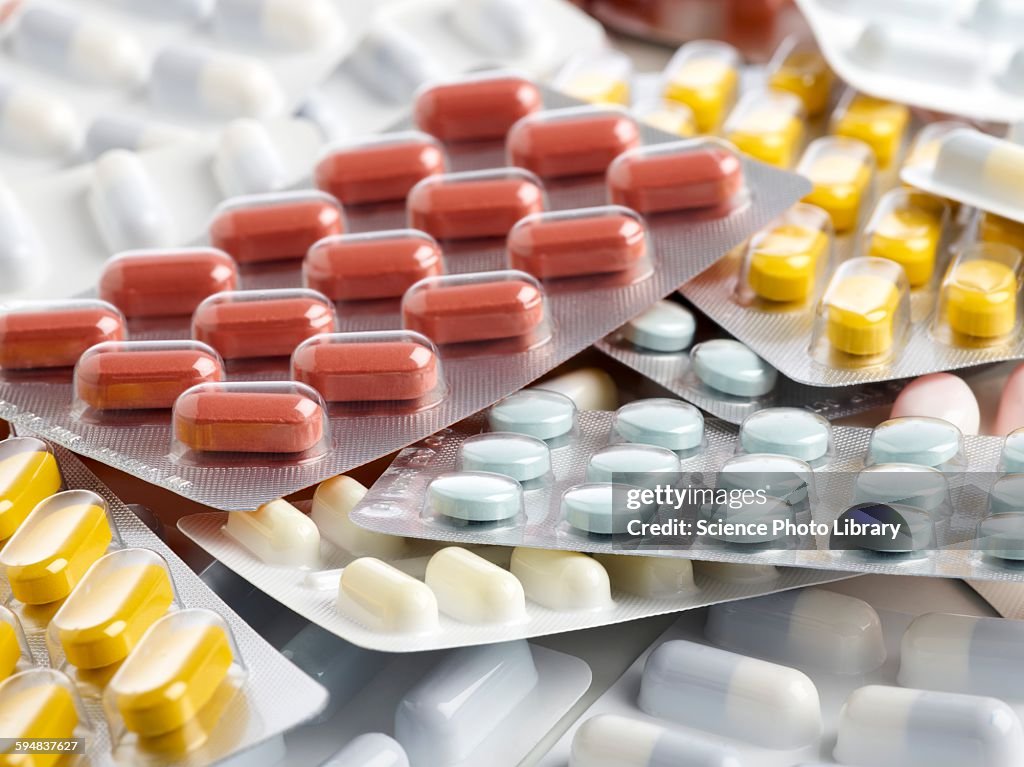 Blister packs of pills