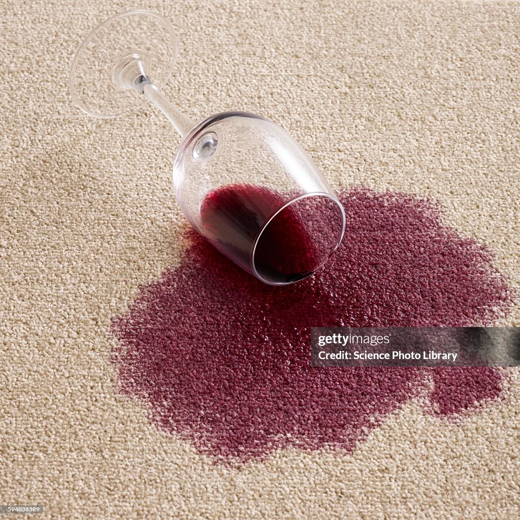 Red wine on carpet