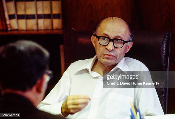 Israeli Premier Menachem Begin in this circa 1977 photo.