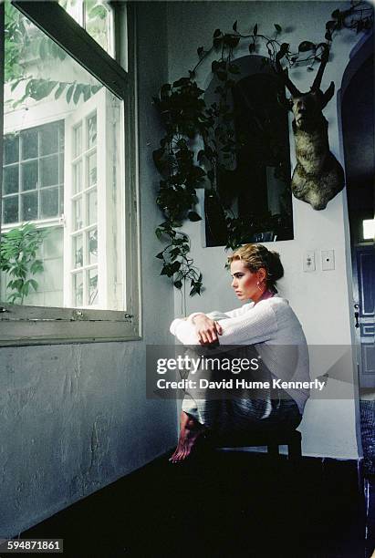 Actress and model Margaux Hemingway at her grandfather, Ernest Hemingway's, house, February 1978 in Havana, Cuba. The house, known as Finca Vigía,...