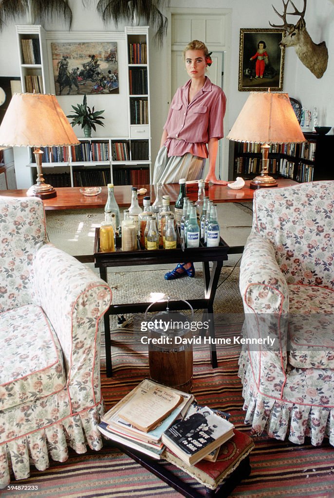 Margaux Hemingway at Her Grandfather's Home in Havana, Cuba