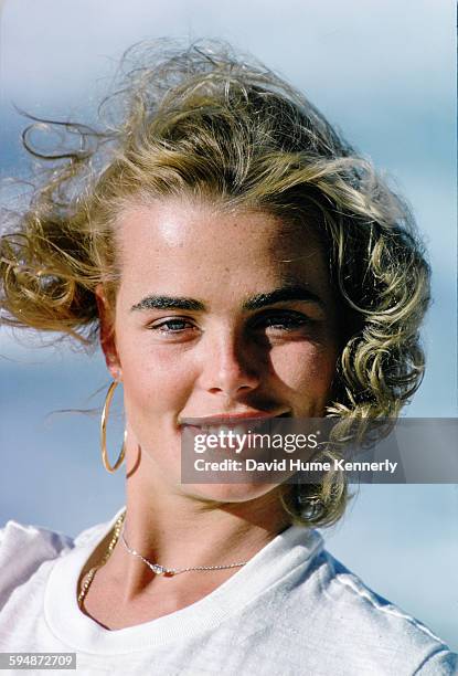 Margaux Hemingway poses for photos, February 1978 in Havana, Cuba.