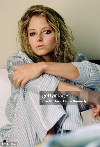 Actress Jodie Foster poses for a photo in June 1987 in Vancouver, Canada. Foster is promoting her movie, "The Accused."