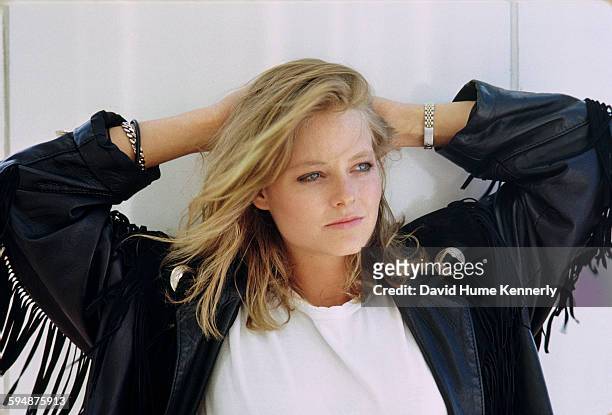 Actress Jodie Foster poses for a photo in June 1987 in Vancouver, Canada. Foster is promoting her movie, "The Accused."