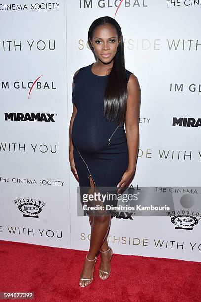 Actress Tika Sumpter attends the Cinema Society screening of "Southside With You" hosted by Miramax, Roadside Attractions and IM Global at Landmark's...