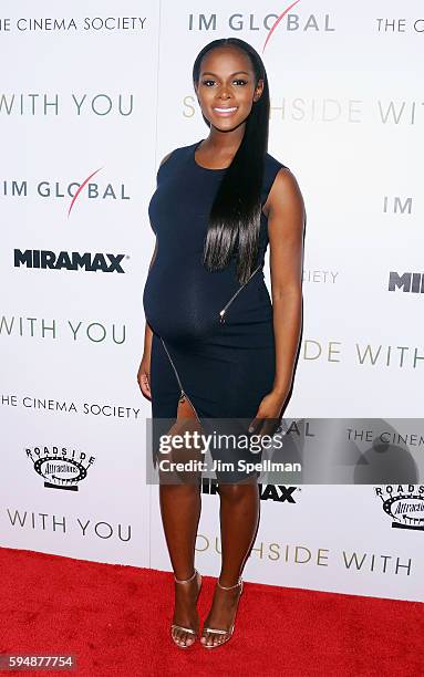 Actress Tika Sumpter attends the screening of "Southside With You" hosted by Miramax, Roadside Attractions & IM Global with The Cinema Society at...