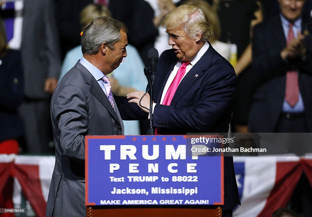 Donald Trump Holds Campaign Rally In Jackson, MS