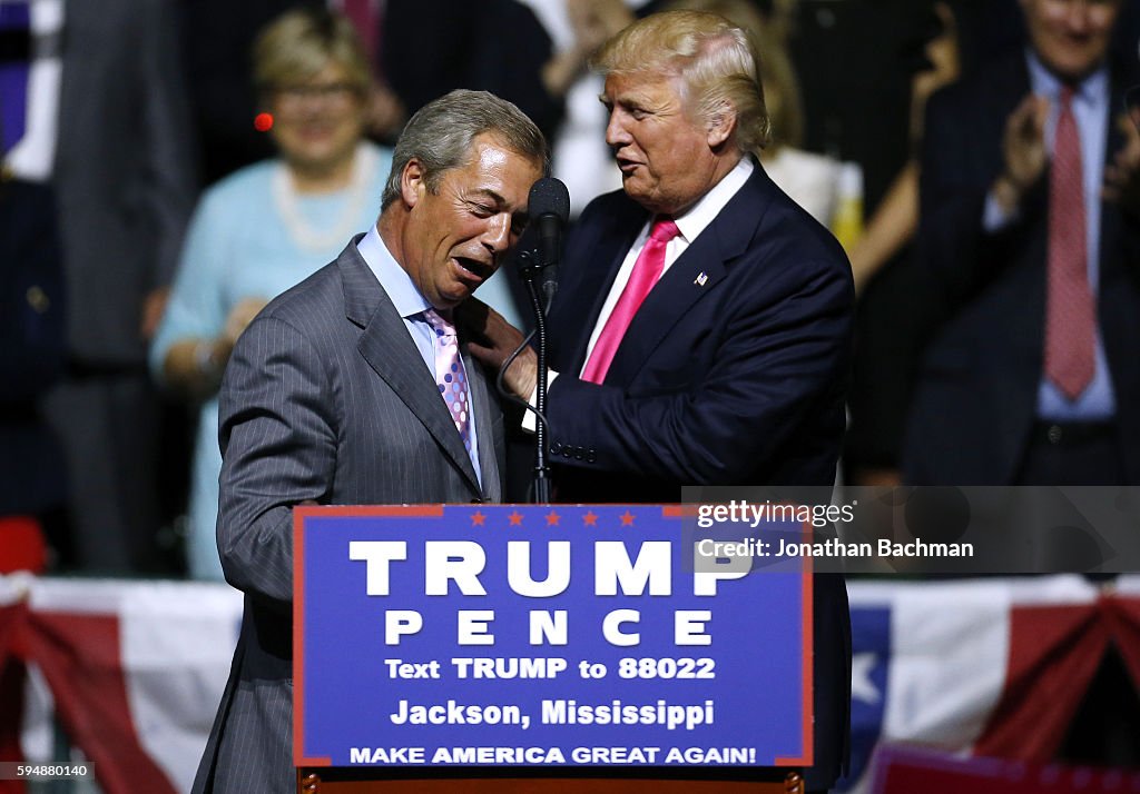 Donald Trump Holds Campaign Rally In Jackson, MS