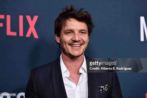 Actor Pedro Pascal attends the Season 2 premiere of Netflix's "Narcos" at ArcLight Cinemas on August 24, 2016 in Hollywood, California.
