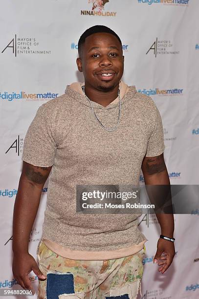 Navv Greene attends "#digitallivesmatter" Atlanta Screening at Regal Atlantic Station on August 24, 2016 in Atlanta, Georgia.