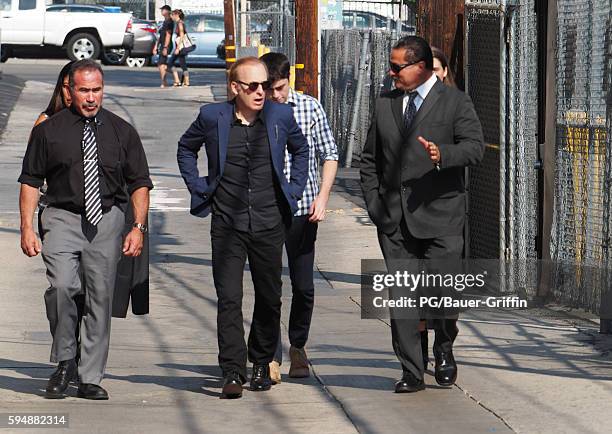 Bob Odenkirk is seen arriving at the Jimmy Kimmel show on August 24, 2016 in Los Angeles, California.