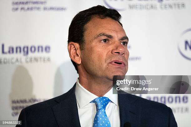 Surgeon Dr. Eduardo Rodriguez speaks about the recovery of Patrick Hardison, a former firefighter from Mississippi who received a facial transplant,...