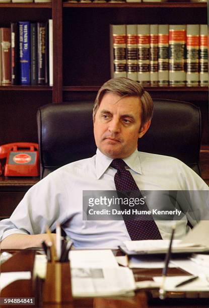 Vice President Walter Mondale in his office in this circa 1977 photo in Washington, DC.