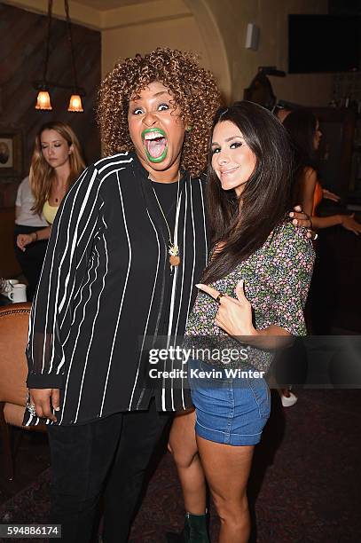 Host GloZell Green and internet personality Brittany Furlan attend The 6th Annual Streamy Awards nominations event hosted by GloZell Green at 41...
