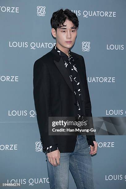 Model Kim Ki-Bum attends the 'Louis Quatorze' 2016 FW Showcase on August 24, 2016 in Seoul, South Korea.