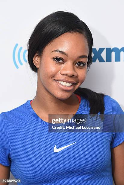 Gymnast Gabby Douglas visits SiriusXM Studios on August 24, 2016 in New York City.