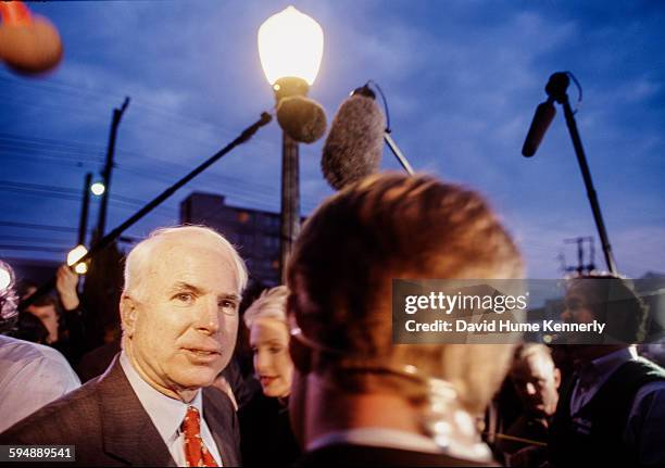 Senator John McCain on the campaign trail, January 7, 2000 in Columbia, South Carolina.