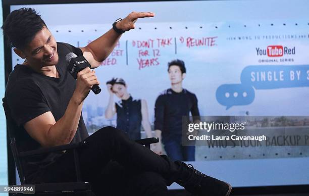 Harry Shum Jr. Attends AOL Build Presents to discuss "Single By 30" A Romantic Comedy Show at AOL HQ on August 24, 2016 in New York City.