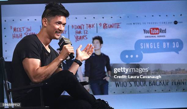 Harry Shum Jr. Attends AOL Build Presents to discuss "Single By 30" A Romantic Comedy Show at AOL HQ on August 24, 2016 in New York City.