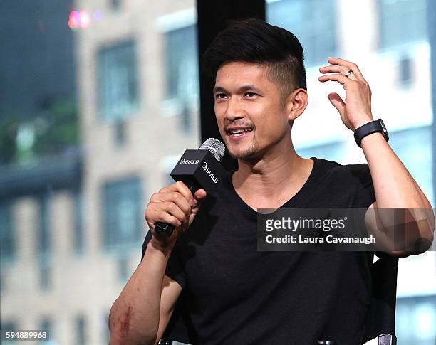 Harry Shum Jr. Attends AOL Build Presents to discuss "Single By 30" A Romantic Comedy Show at AOL HQ on August 24, 2016 in New York City.
