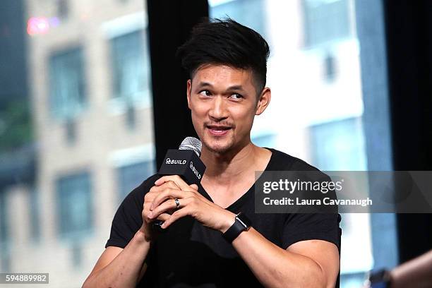 Harry Shum Jr. Attends AOL Build Presents to discuss "Single By 30" A Romantic Comedy Show at AOL HQ on August 24, 2016 in New York City.