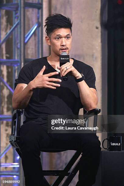 Harry Shum Jr. Attends AOL Build Presents to discuss "Single By 30" A Romantic Comedy Show at AOL HQ on August 24, 2016 in New York City.