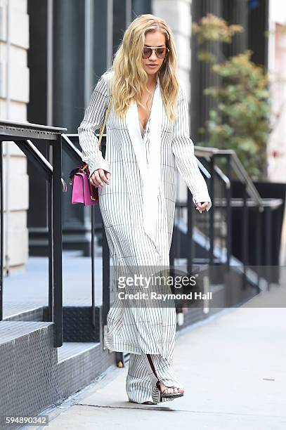 Singer Rita Ora is seen walking in Soho on August 24, 2016 in New York City.