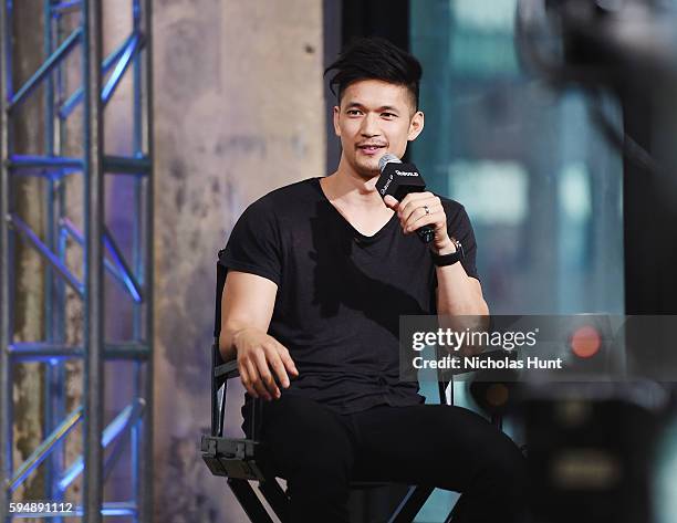 Actor Harry Shum Jr. Attends AOL Build Presents Discussion with Harry Shum Jr about "Single By 30" A Romantic Comedy Show at AOL HQ on August 24,...