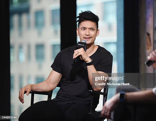 Actor Harry Shum Jr. Attends AOL Build Presents Discussion with Harry Shum Jr about "Single By 30" A Romantic Comedy Show at AOL HQ on August 24,...