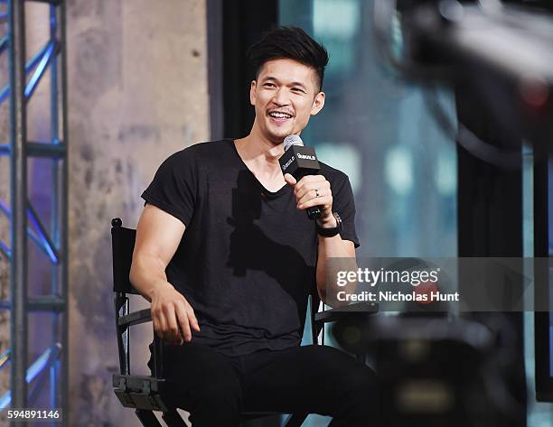 Actor Harry Shum Jr. Attends AOL Build Presents Discussion with Harry Shum Jr about "Single By 30" A Romantic Comedy Show at AOL HQ on August 24,...