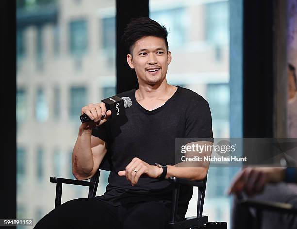 Actor Harry Shum Jr. Attends AOL Build Presents Discussion with Harry Shum Jr about "Single By 30" A Romantic Comedy Show at AOL HQ on August 24,...