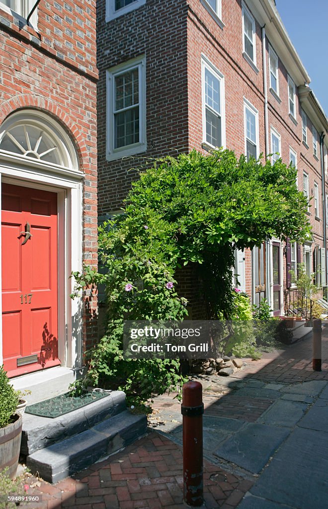 Doorway and Houses in Elfreth's Alley