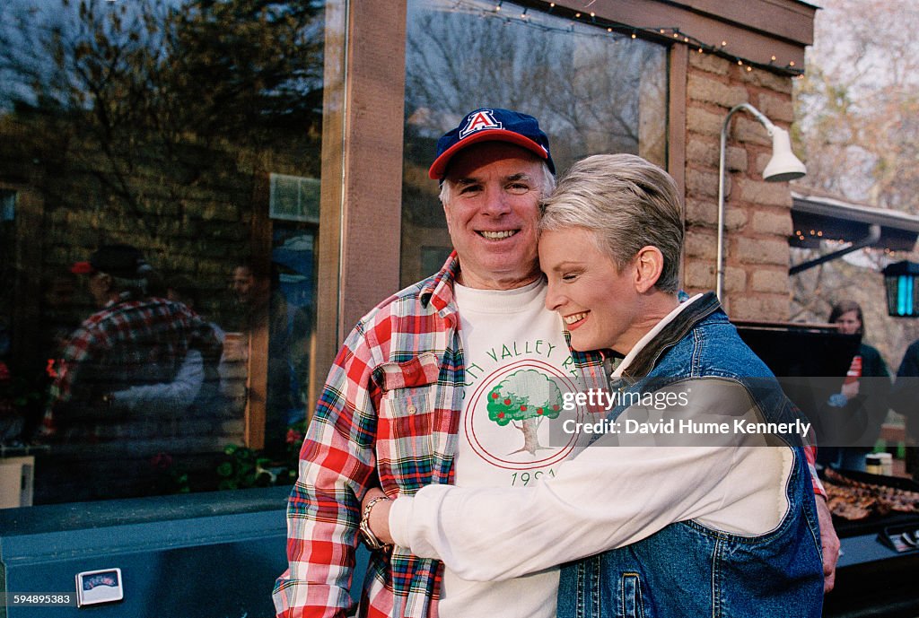 John and Cindy McCain at the McCain Ranch