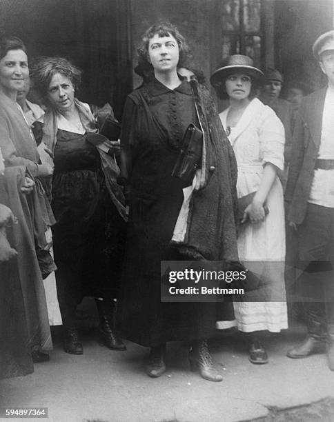 Moscow, Russia- Alexandra Mikhaylovna Kollontay , Chairman of the Second International Communist Woman's Conference, is pictured here with a French...