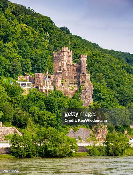 rheinstein castle - bacharach stock pictures, royalty-free photos & images