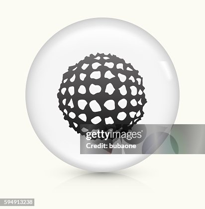 Virus icon on white round vector button Virus icon on white round vector button