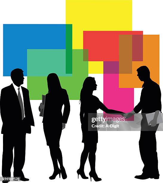 making work agreements - conservative stock illustrations