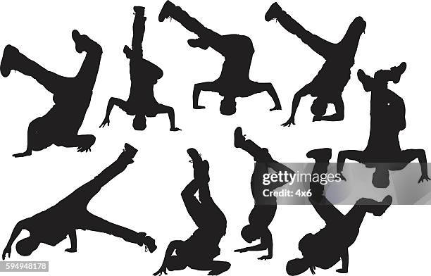 people with various actions - upside down concept stock illustrations