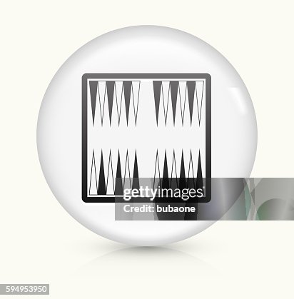 Backgammon Board Game icon on white round vector button Backgammon Board Game icon on white round vector button