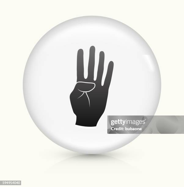 Doigt En Rond 46 Four Fingers White Background High Res Illustrations - Getty Images