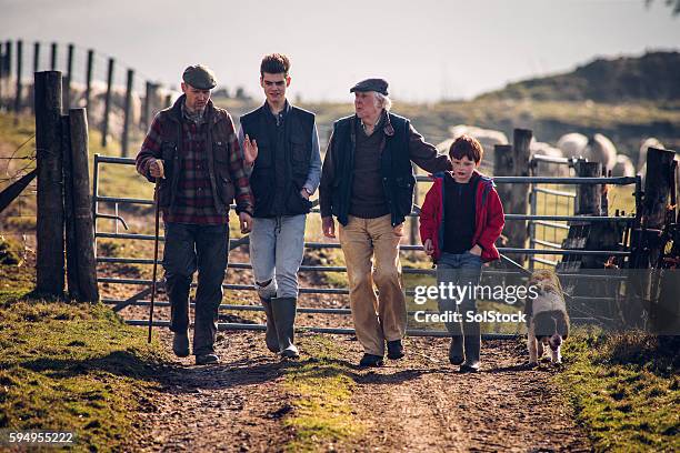 farming runs in the family - family business generations imagens e fotografias de stock