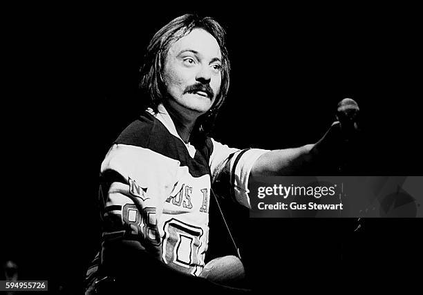 Steve Marriott of the Small Faces performs on stage at Hammersmith Odeon, London, 25th September, 1977.