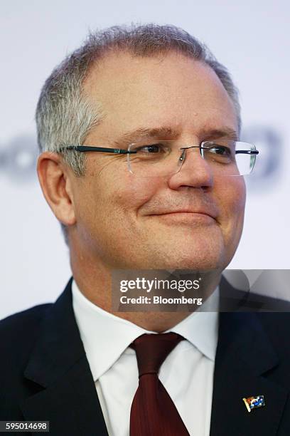 Scott Morrison, Australia's treasurer, attends a Bloomberg business breakfast event in Sydney, Australia, on Thursday, Aug. 25, 2016. Australia's 25...